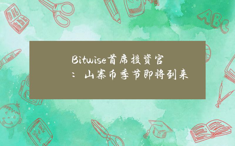 Bitwise首席投资官：山寨币季节即将到来